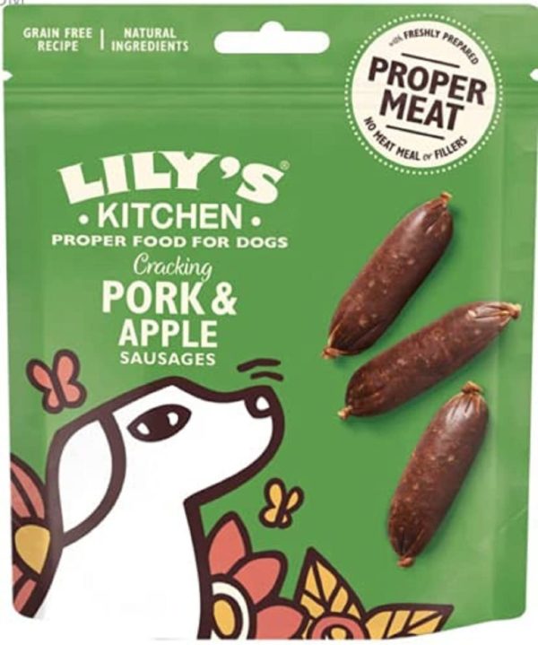 LILY'S KITCHEN CRACKING PORK & APPLE SAUSAGES 70g